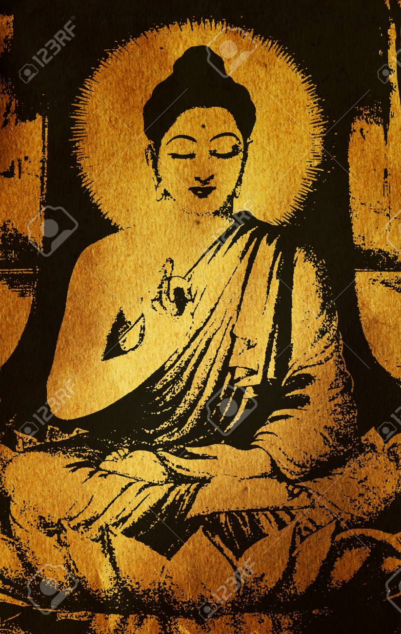 日本画　絵画　仏陀　Buddha アジアン　値下げ