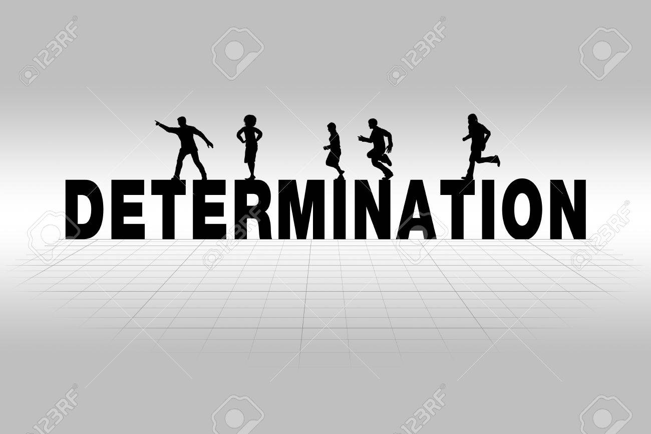 determination word communicating business concept of determination
