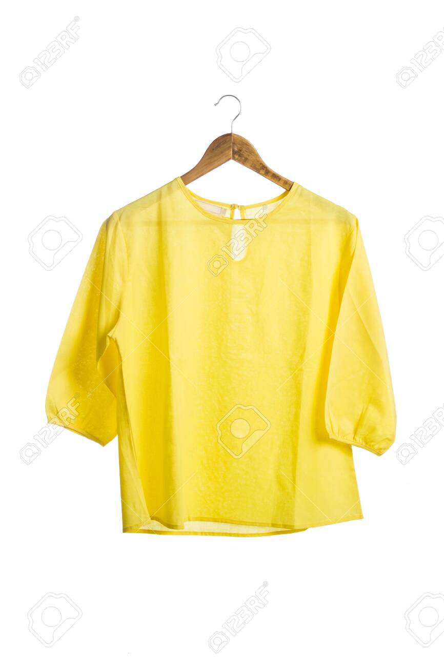 yellow linen blouse