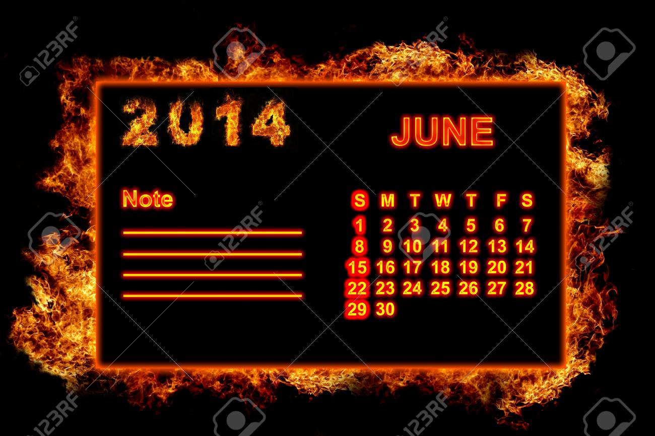 消防カレンダー 14 年 6 月 の写真素材 画像素材 Image