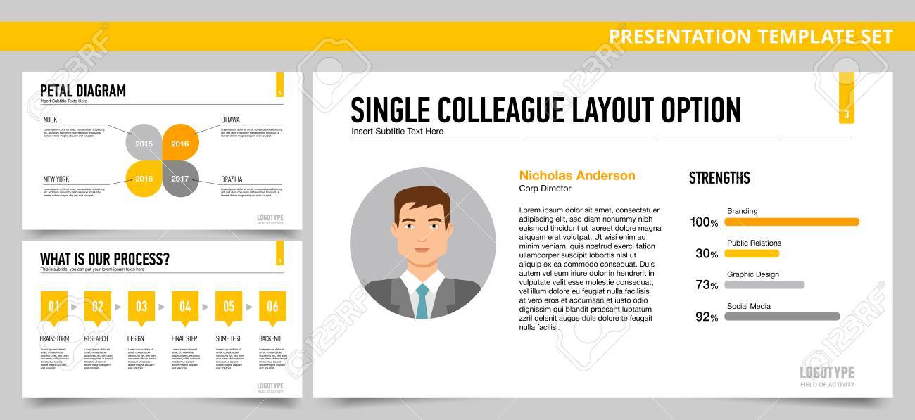 set of vector infographic presentation templates petal diagram