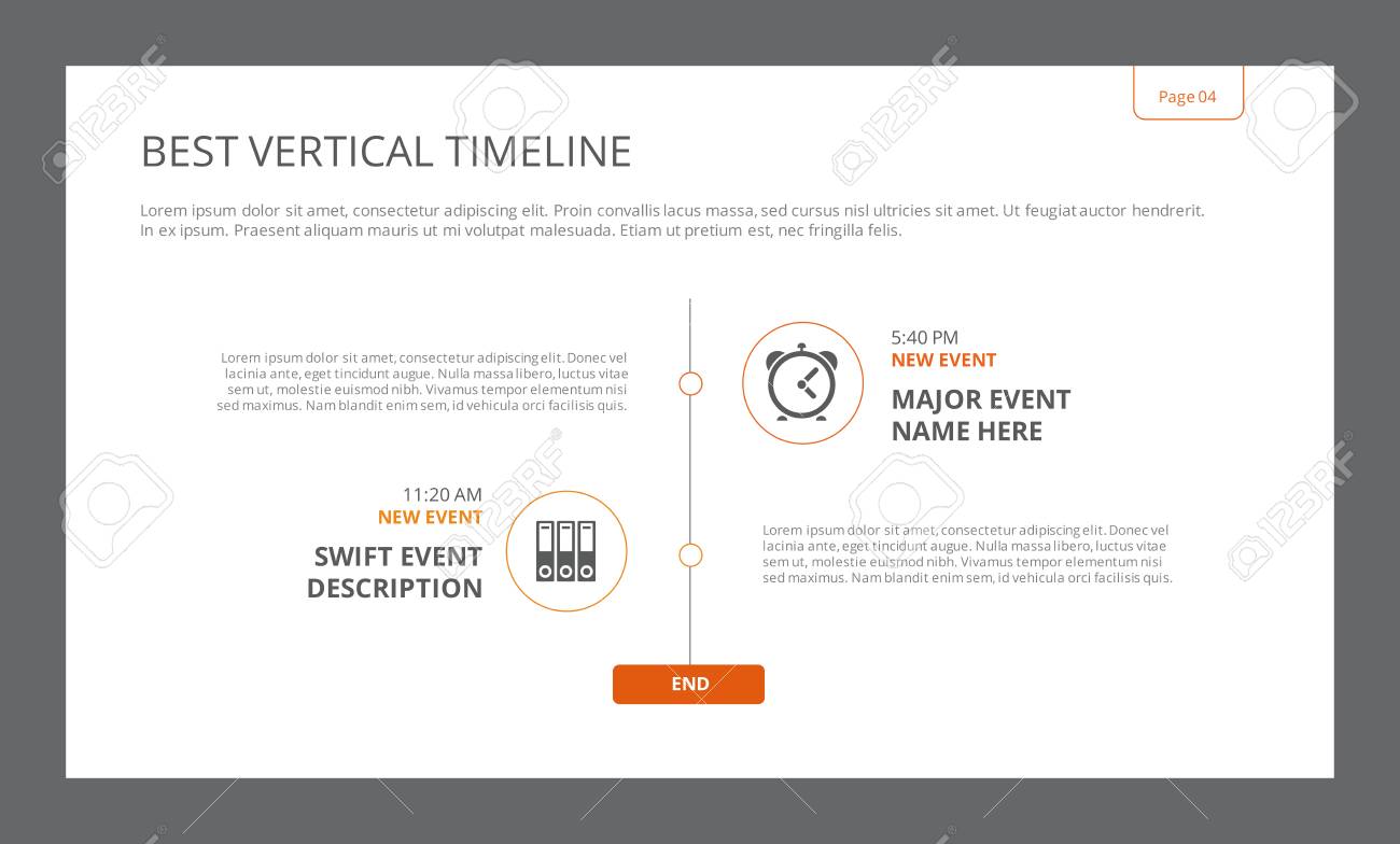 editable infographic template of best vertical timeline with