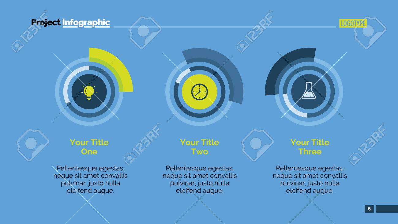 three circular charts element of presentation doughnut chart circular charts