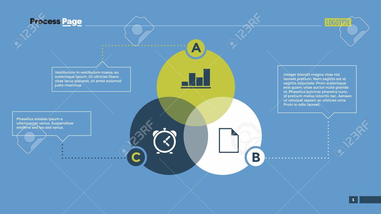 infographic venn diagram with abc letters element of layout infographic venn diagram