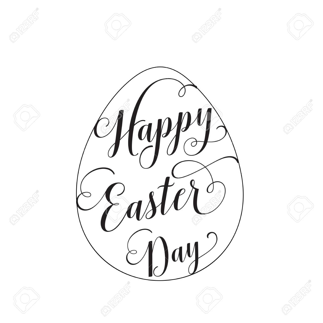 happy easter day lettering