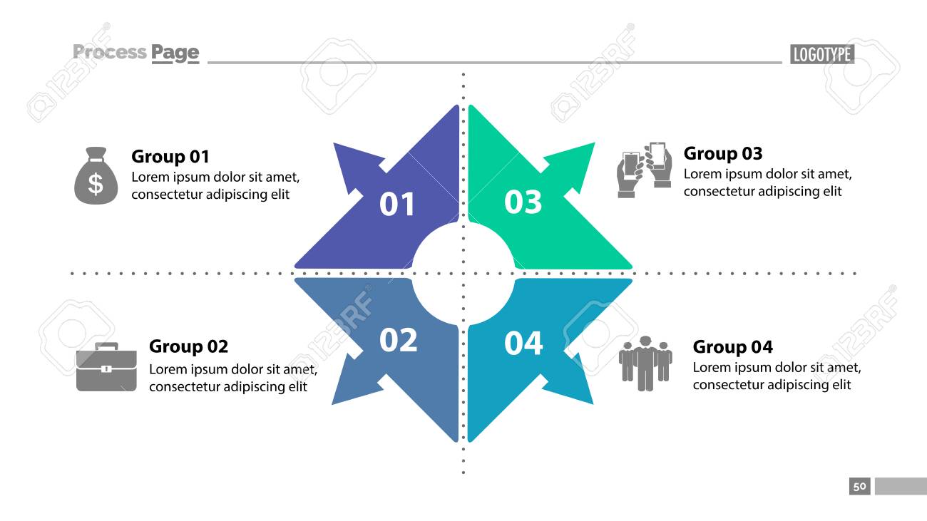 four group process chart slide template. element of plan, strategy four group process chart slide template. element of plan, strategy, Group Presentation Template, Presentation templates