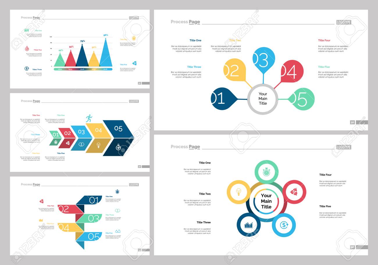 ワークフローのレイアウト 図 報告書 プレゼンテーション Web デザインのインフォ グラフィック デザイン セットを使用できます バー プロセス 手順 流れ サイクル グラフにビジネスや研究のコンセプトです のイラスト素材 ベクタ Image