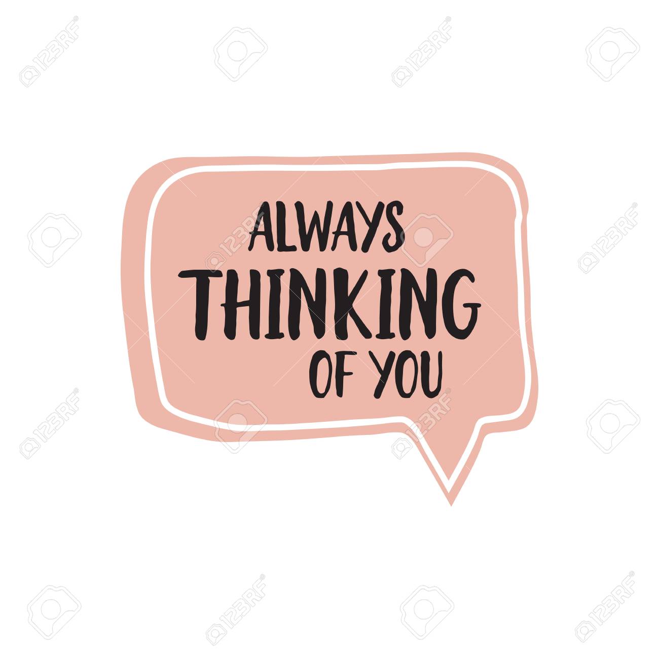 Always Thinking Of You Lettering Royalty Free SVG, Cliparts, Vectors, And  Stock Illustration. Image 91871592.