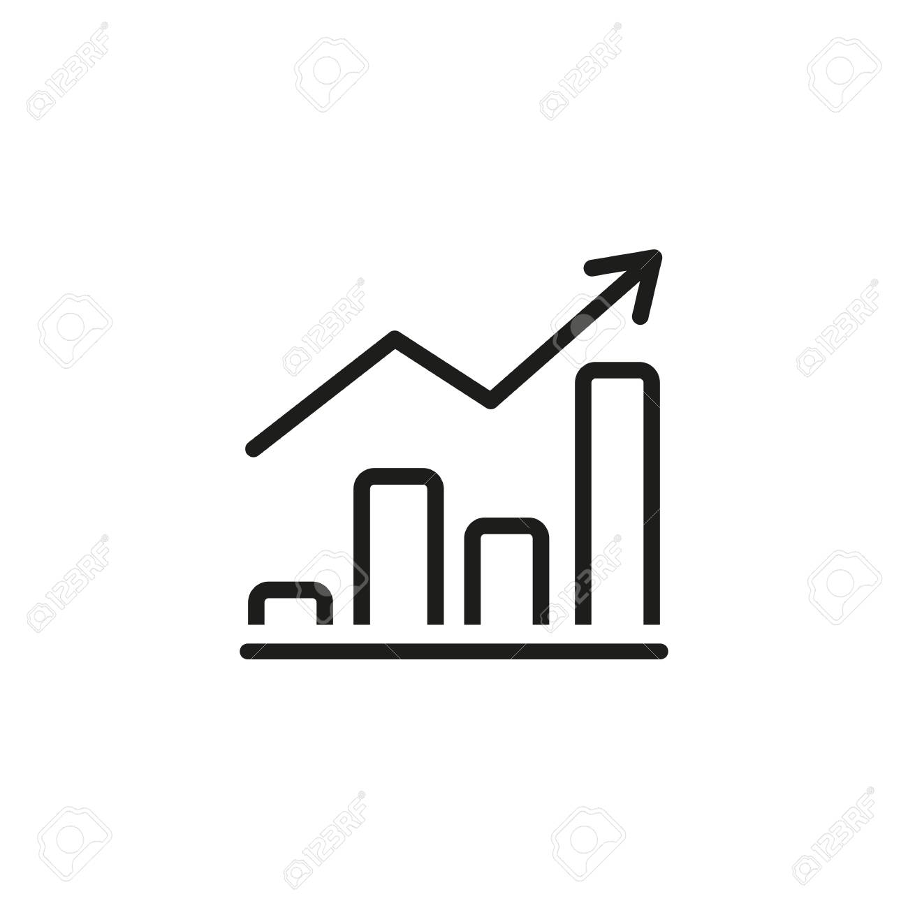 Icon Of Financial Graph Making Money Progress Improvement Royalty Free Cliparts Vectors And Stock Illustration Image 92727713