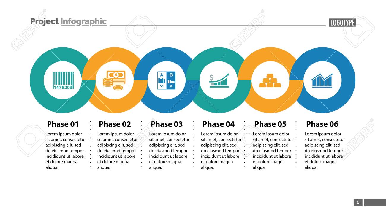 six phases timeline slide
