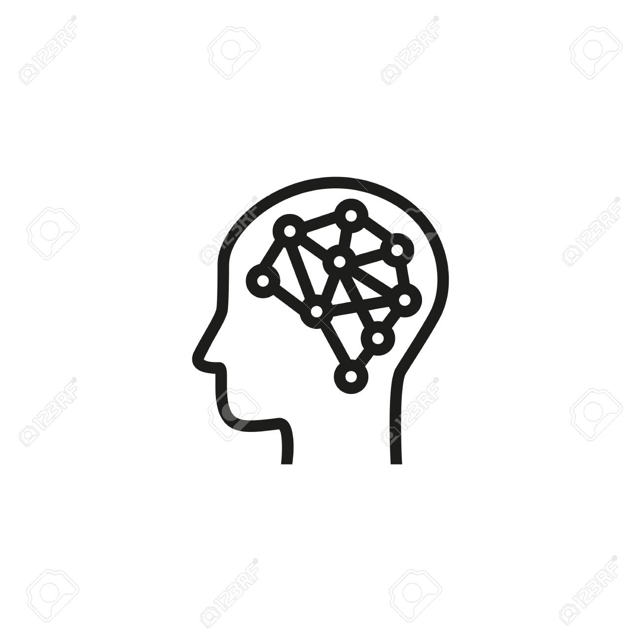 AI Line Icon. Person, Brain, Circuit Board. Artificial Intelligence  Concept. Can Be Used For Topics Like Machine Learning, Automation, Robotic  Technology Royalty Free SVG, Cliparts, Vectors, and Stock Illustration.  Image 116345640.