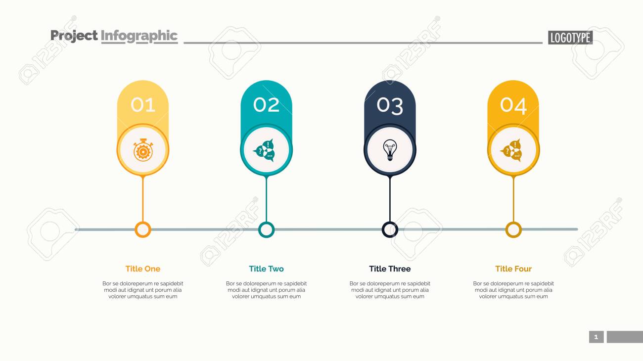 four options on timeline slide template business data graph timeline graph template