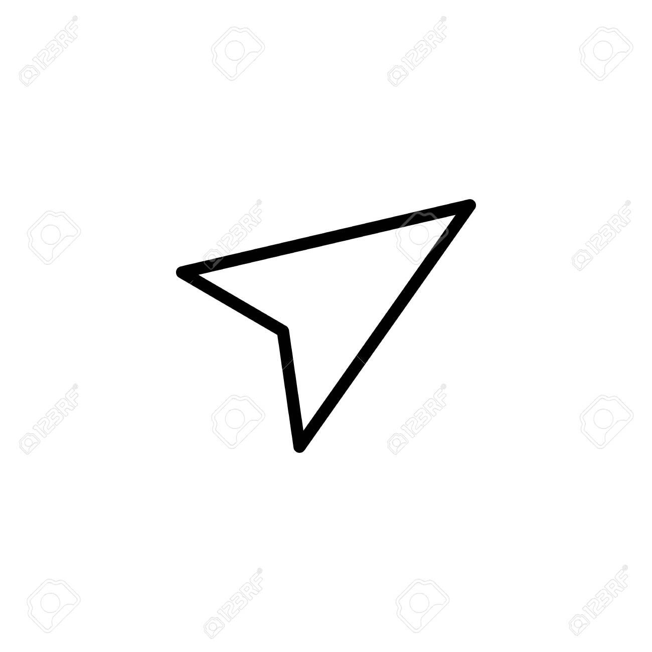 GPS Arrow Line Icon. Location, Tracking, Map. Primitive Symbol Concept.  Vector Illustration Can Be Used For Topics Like Internet, Social Networks,  Widget Royalty Free SVG, Cliparts, Vectors, and Stock Illustration. Image  126124746., image size:1300x1300