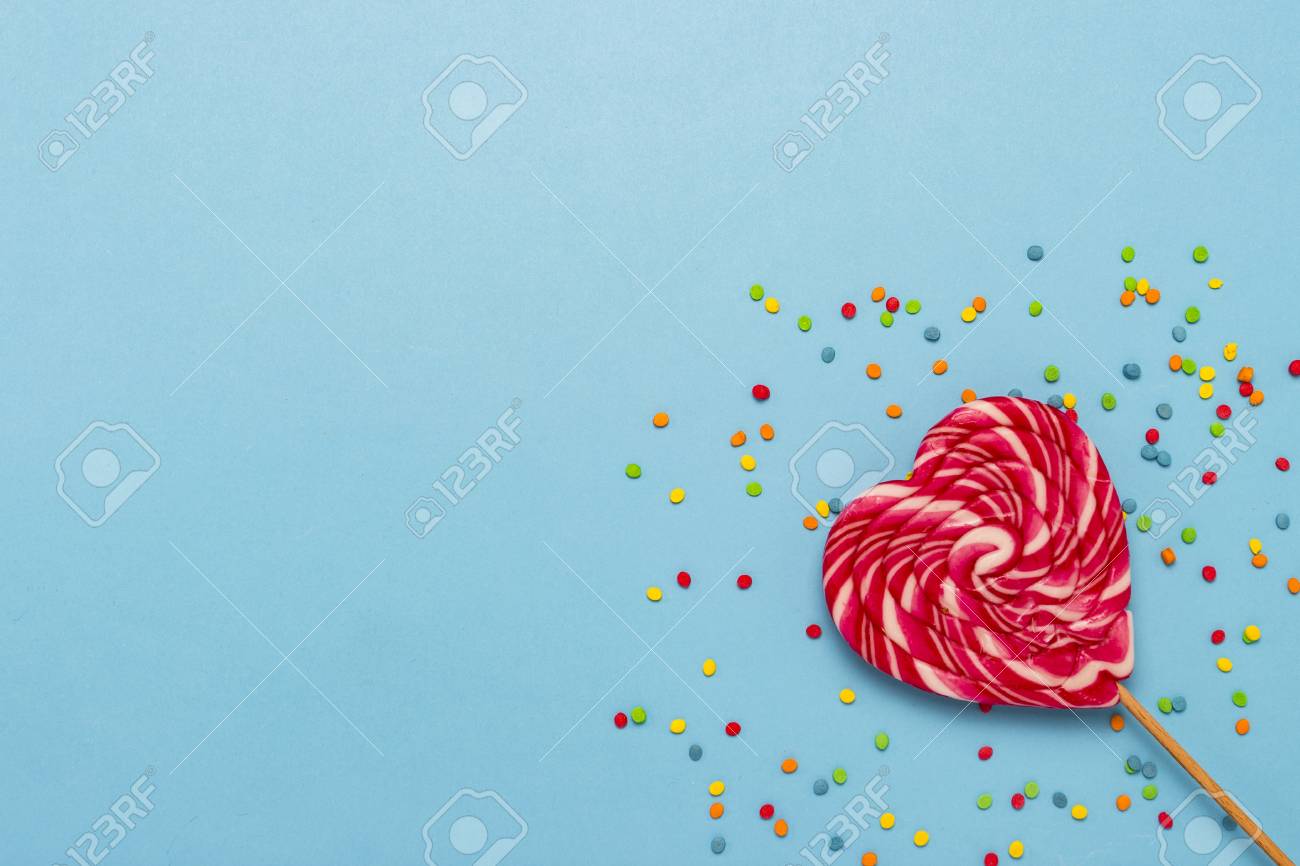 pink lollipop in the