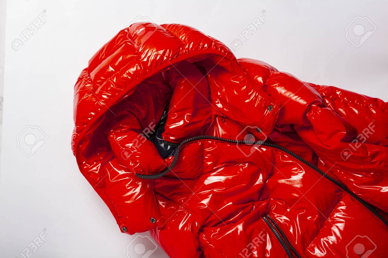 red glossy jacket