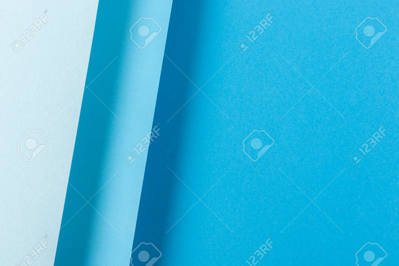 Colorful blue folded paper material design. Top view, flat lay. - 171847664 Colorful blue folded paper material design. Top view, flat lay. - 171847664