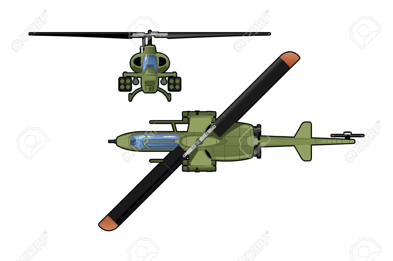 攻撃ヘリコプター のイラスト素材 ベクタ Image