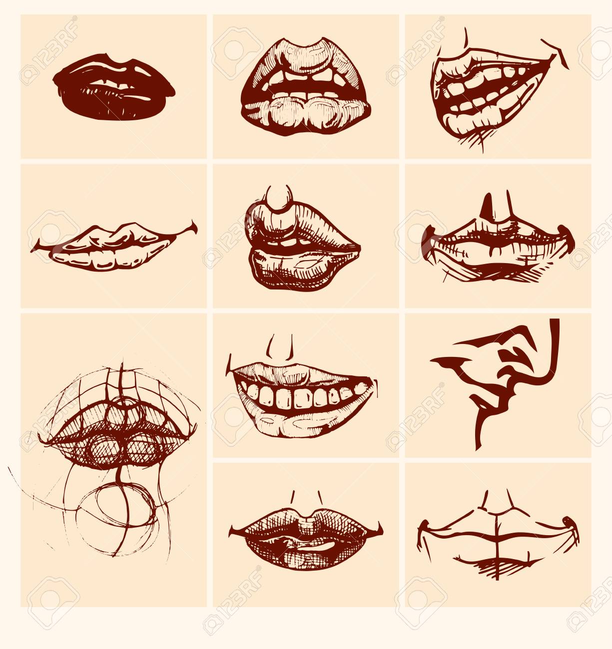 Set Of Mouth Smile Lips Vector Illustration In Ink Hand Drawn Royalty Free Cliparts Vectors And Stock Illustration Image Set Of Mouth Smile Lips Vector Illustration In Ink Hand Drawn Royalty Free Cliparts Vectors And Stock Illustration Image