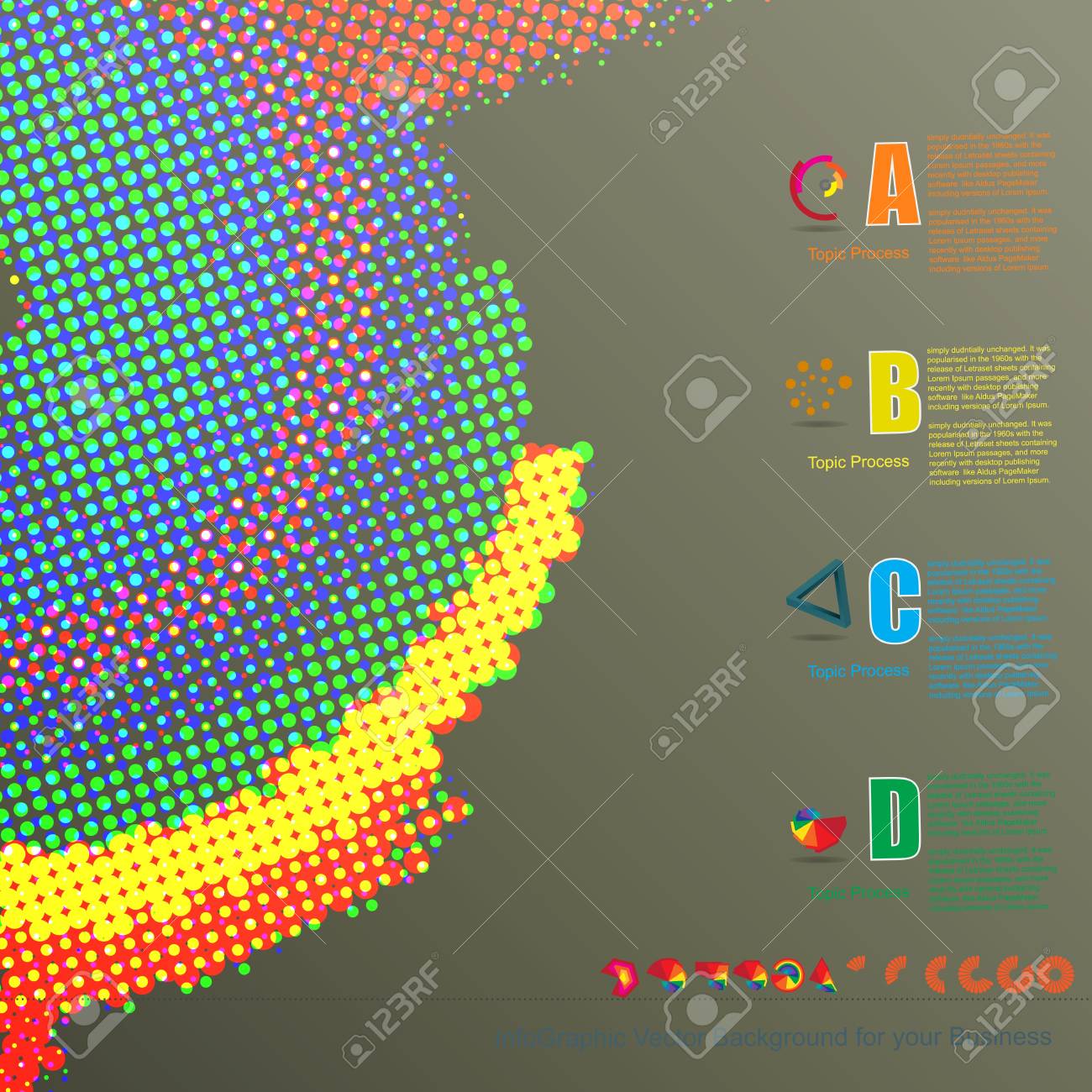 circle background info graphic for business stock photo picture