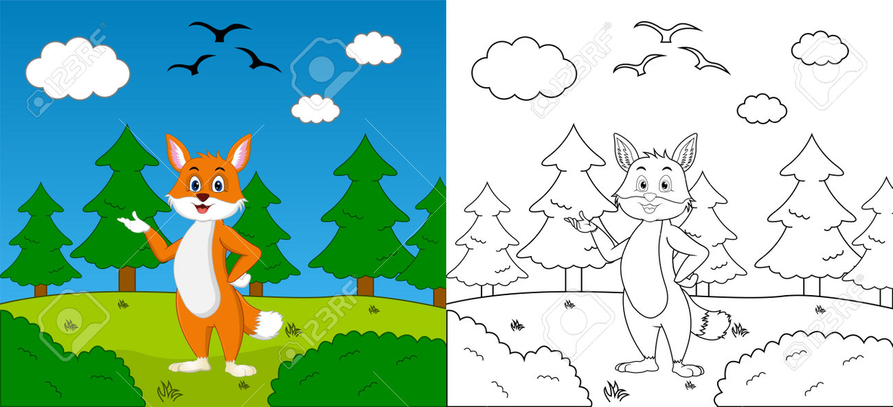 Raposas para colorir! – – Desenhos para Colorir