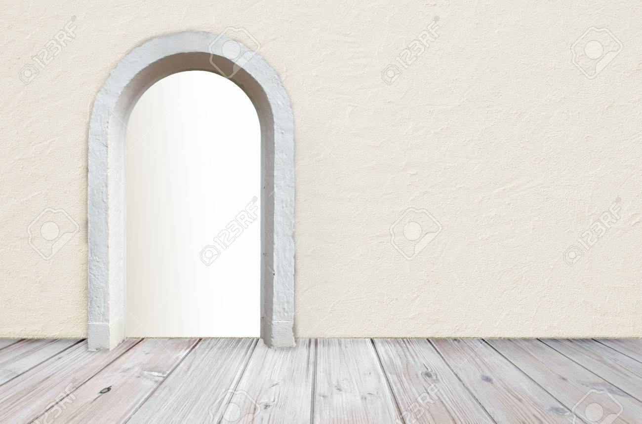 Room Design With Rustic Wooden Floor And Marbled Wallpaper Open