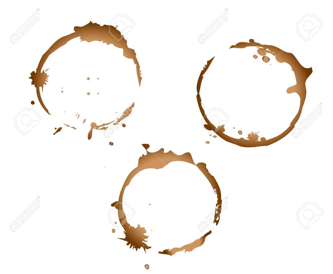 白い背景の上のコーヒー カップから汚れのイラスト素材 ベクタ Image