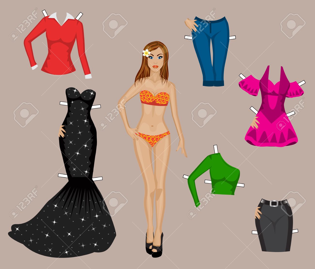 Papel Dibujos De Vestidos Para MuÃ±ecas Barbie Dibujos De MuÃ±ecas