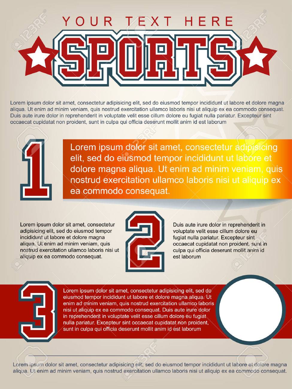 sport flyer template layout royalty free cliparts vectors and sport flyers