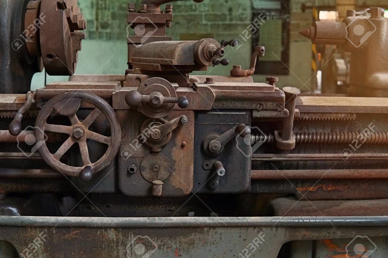 Close Up Of Old Machine Factory Made Of 