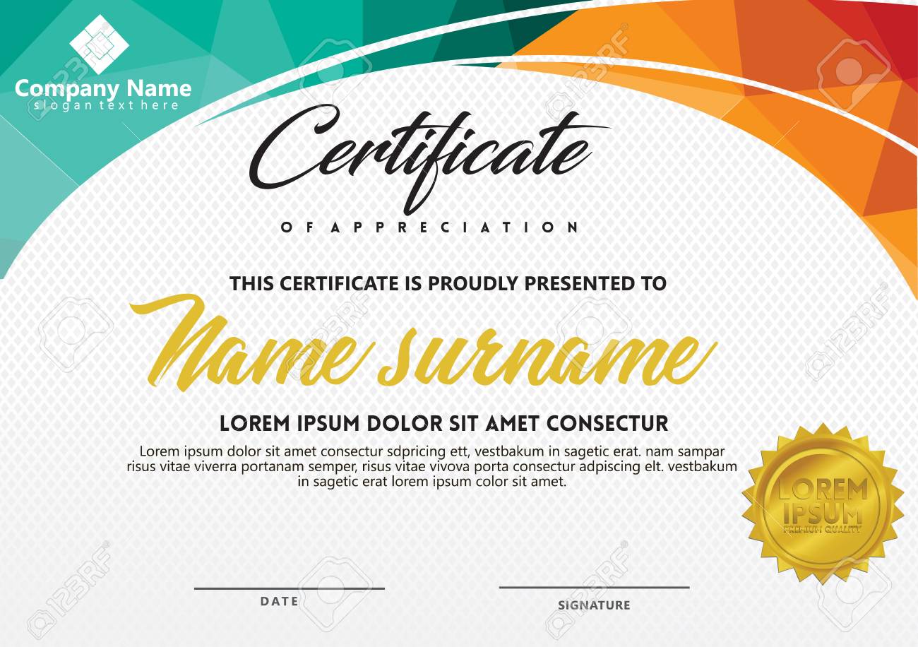 Certificate Template With Polygonal Style And Modern Pattern Inside Workshop Certificate Template