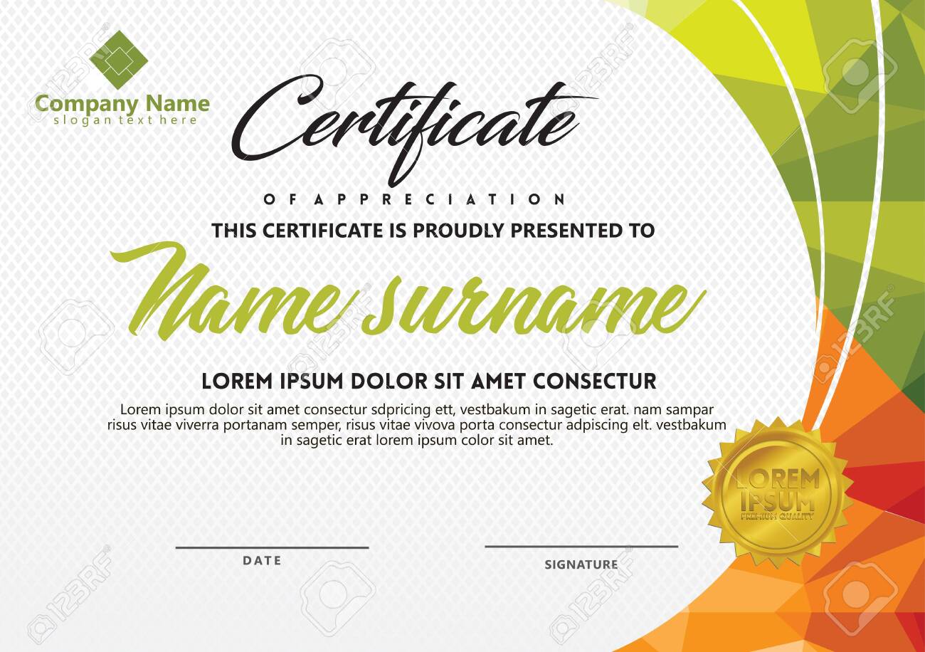 Certificate Template With Polygonal Style And Modern Pattern Inside Workshop Certificate Template