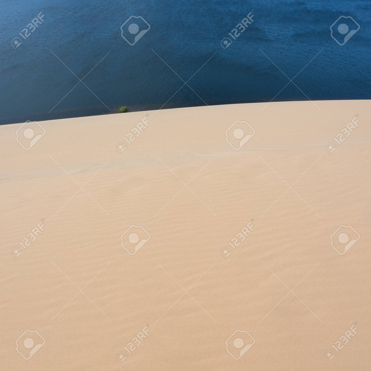 白い砂丘砂漠と Mui Ne ベトナムの湖 の写真素材 画像素材 Image