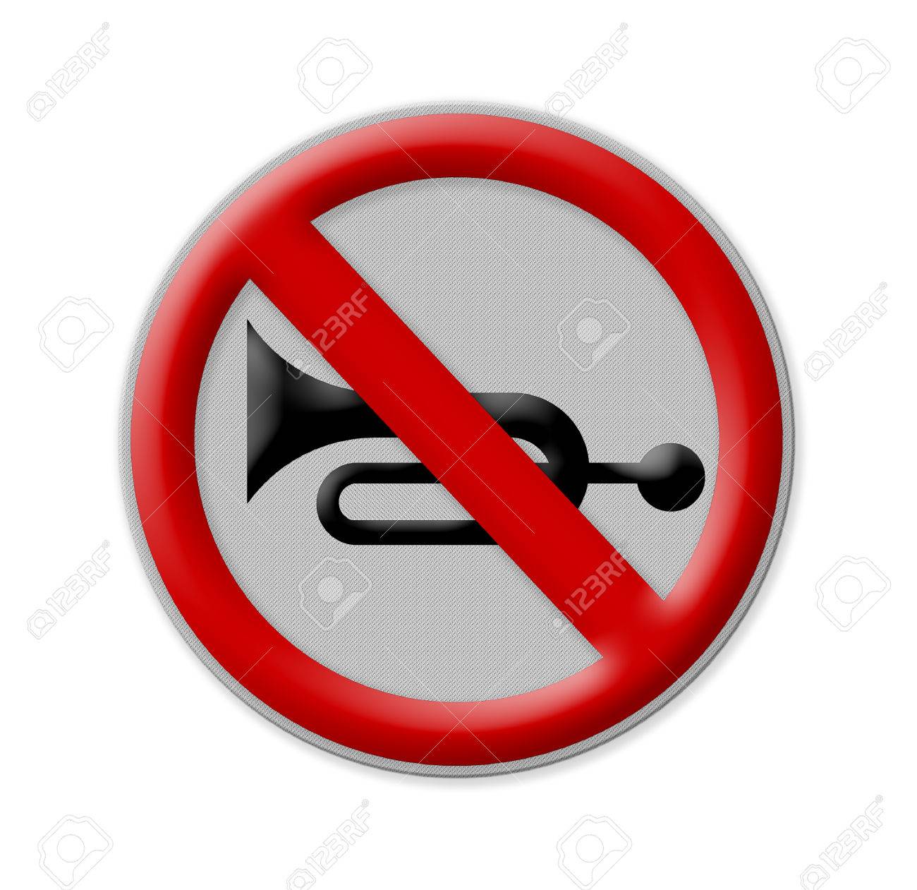 No Blowing Of Horn Sign Stock Photo, Picture and Royalty Free Image. Image  40460160.