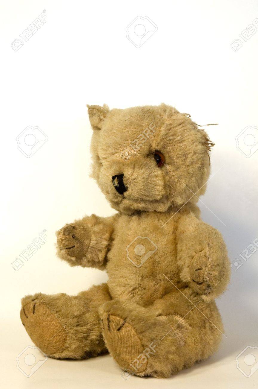 A 100-year-old Teddy Bear. Stock Photo 