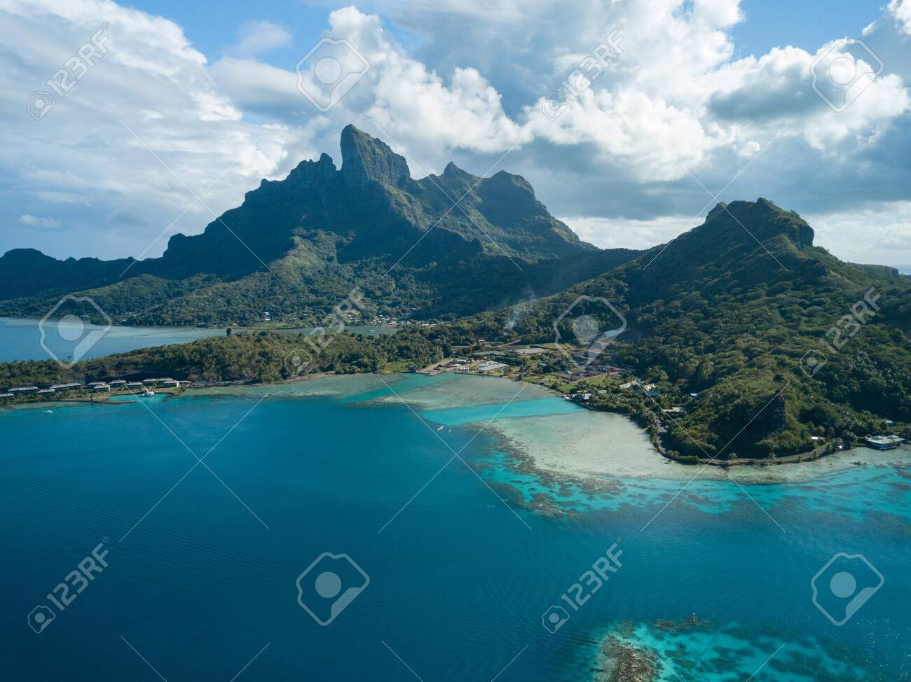 Bora Bora Island >> Blue Lagoon And Otemanu Mountain At Bora Bora Island Tahiti Bora Bora Island >> Blue Lagoon And Otemanu Mountain At Bora Bora Island Tahiti