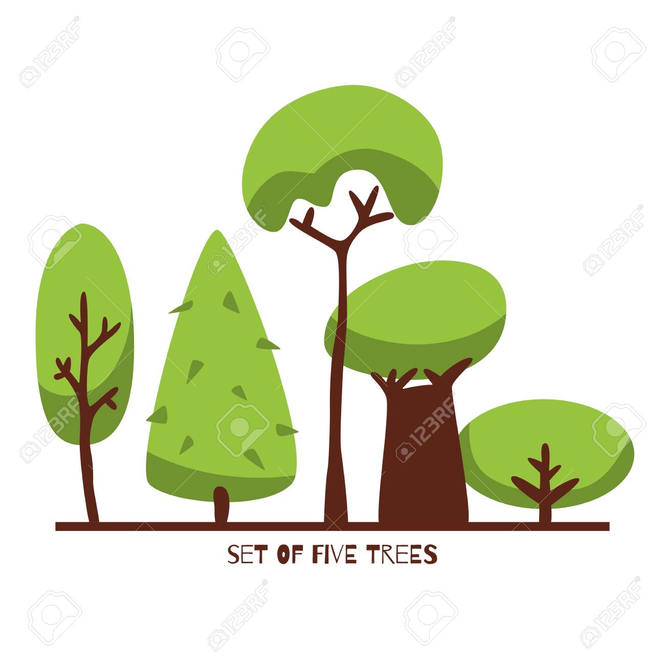 93871263-set-of-five-trees-design-with-s
