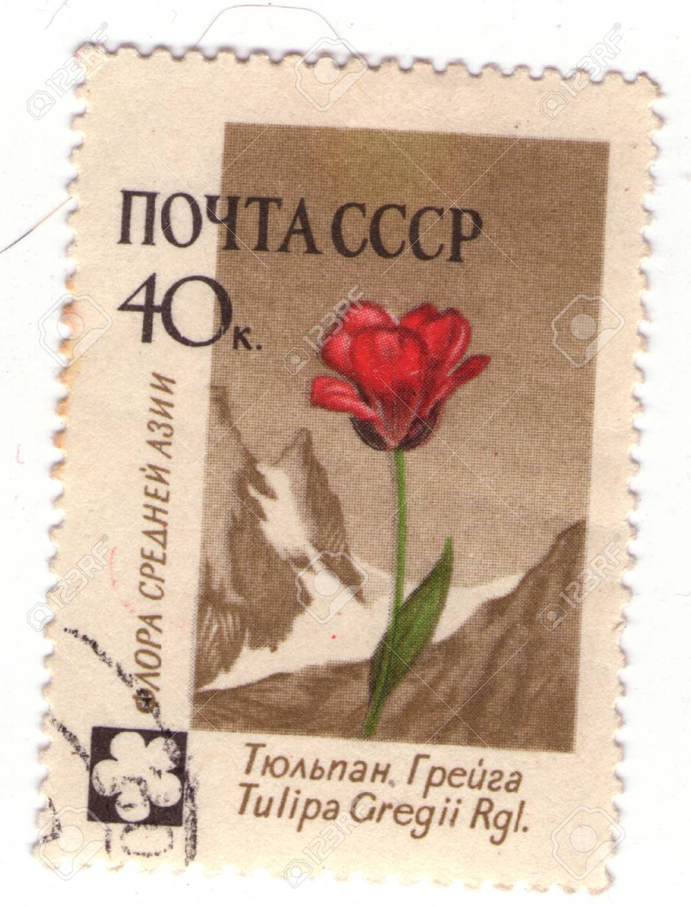 the postage stamp of ussr from personal collection stock photo