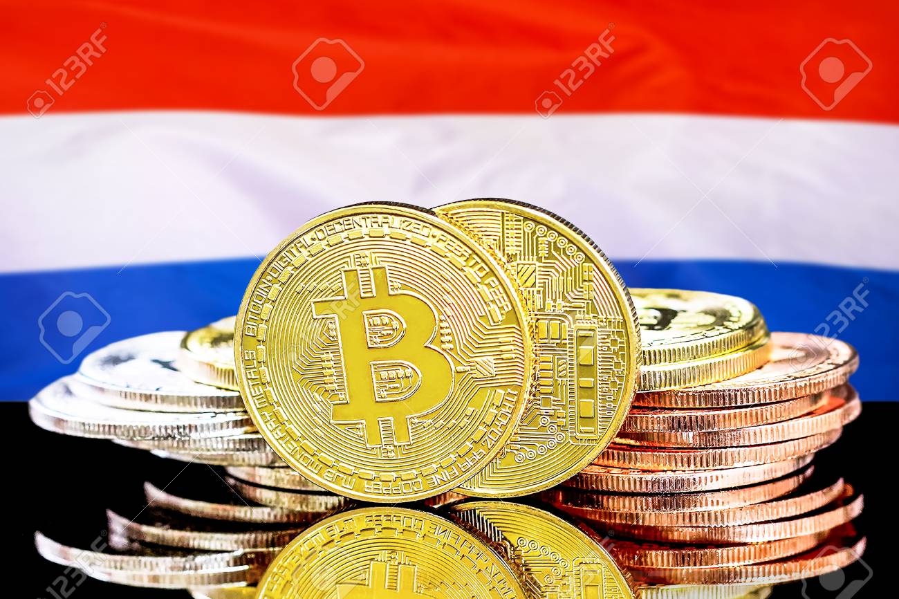 Bitcoins On The Background Of The Flag Netherlands. Bitcoins On The  Background Of The Dutch Flag. Concept For Investors In Cryptocurrency And  Blockchain Technology In Dutch. Stock Photo, Picture and Royalty Free