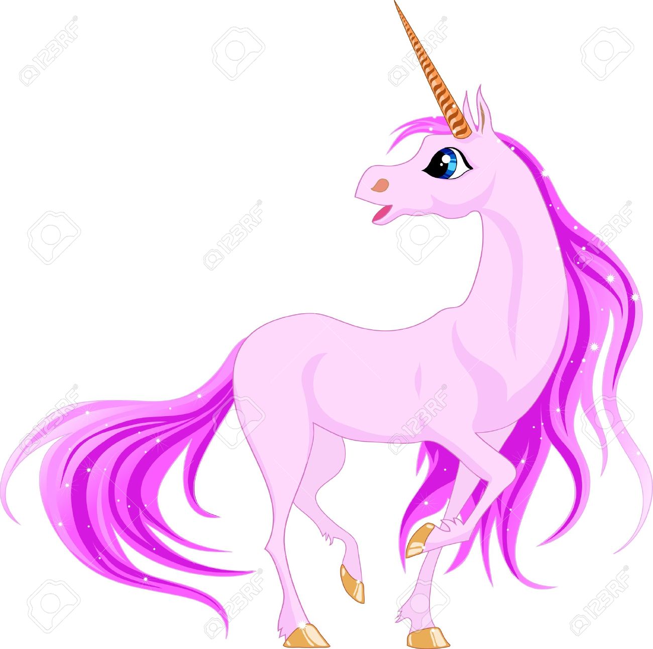 Beautiful Unicorn With Pink Mane And Tail Royalty Free Cliparts, Vectors,  And Stock Illustration. Image 17564170.