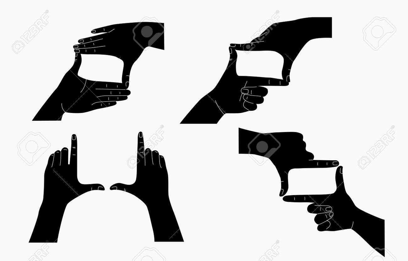 Mani in cornice gesto silhouette nera. set di vettori di tratti modificabili. gesto di ritaglio della cornice a due mani. scattare foto con la cornice di messa a fuoco come una fotocamera. design piatto. - 185469490 Mani in cornice gesto silhouette nera. set di vettori di tratti modificabili. gesto di ritaglio della cornice a due mani. scattare foto con la cornice di messa a fuoco come una fotocamera. design piatto. - 185469490