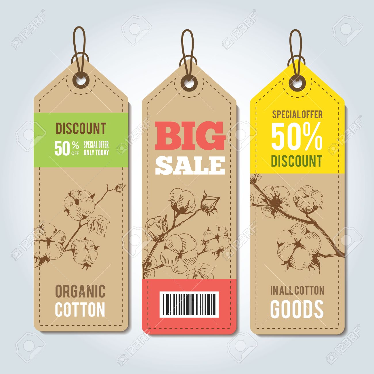 vector tags for clothing template natural cotton vector labels