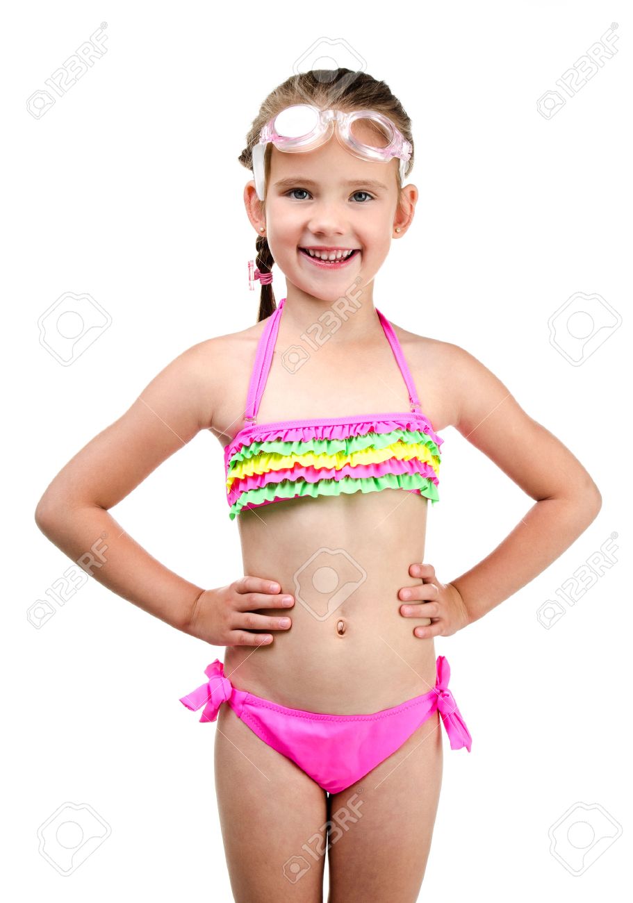 little girl in swimwear