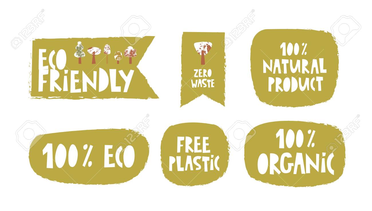 Text Sign, Slogan Design Set On A Theme Environmental, Eco ...