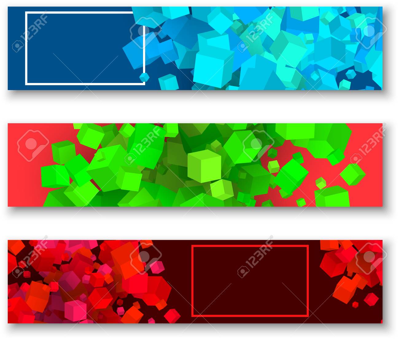color abstract banners with