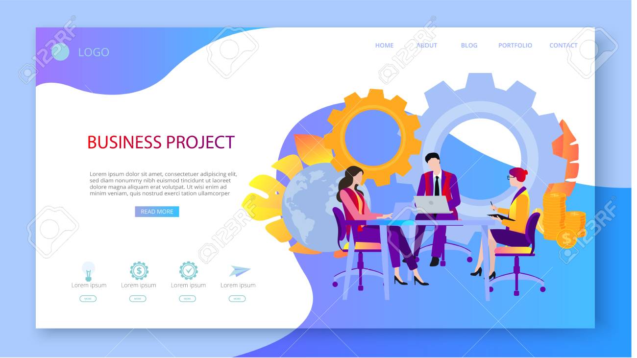 business project and ideas presentation landing page or webpage project presentation ideas