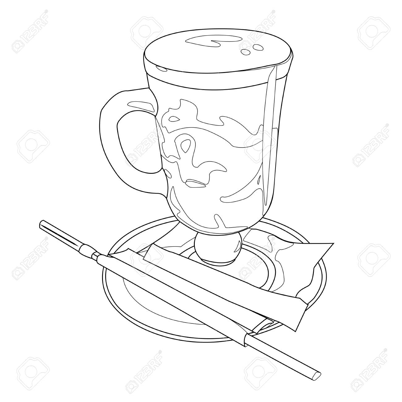 Cute Coffee Cup Doodle Cappuccino Latte Illustration Vector Drink Image Cute Coffee Cup Doodle Cappuccino Latte Illustration Vector Drink Image