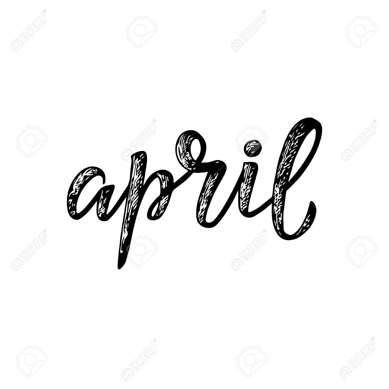 Handwritten Names Of Months April Calligraphy Words For Calendars Royalty Free Cliparts Vectors And Stock Illustration Image 90501168 handwritten names of months april calligraphy words for calendars