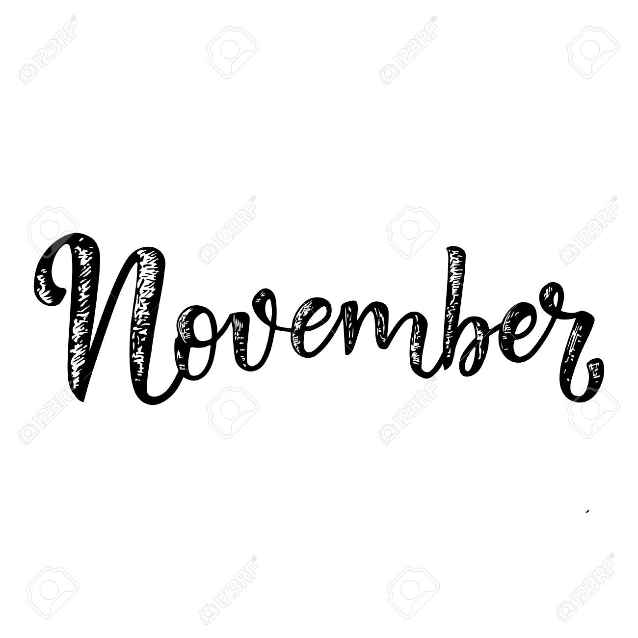 handwritten name of month