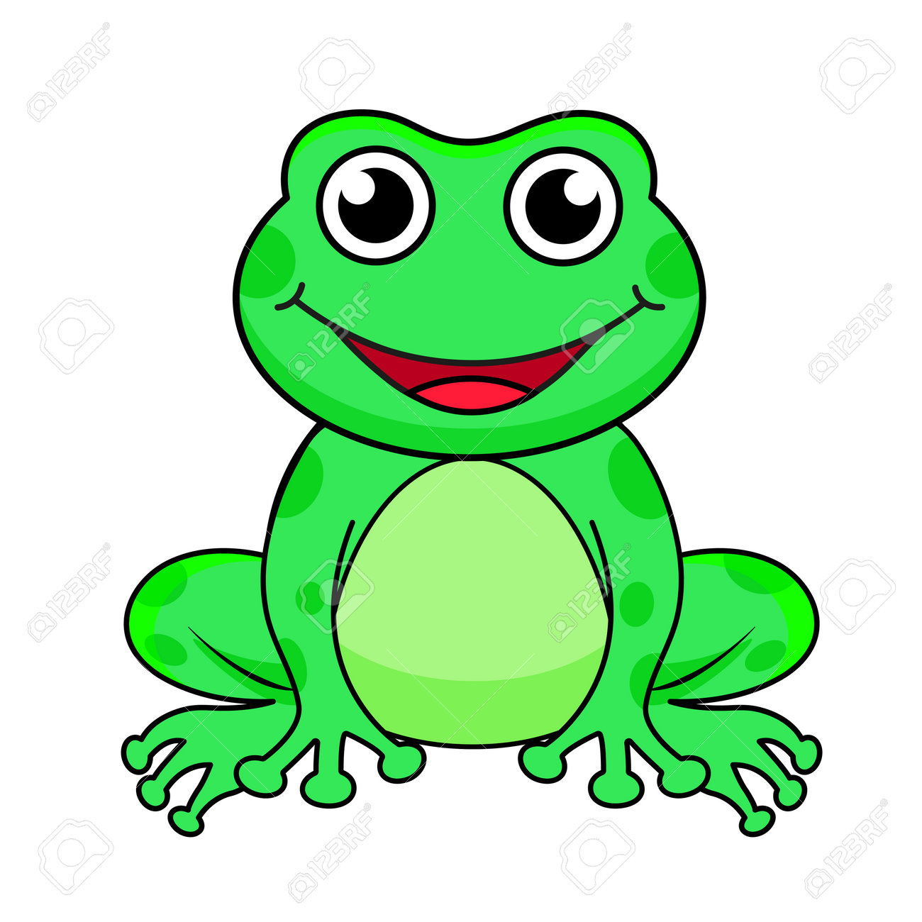 Bright Vector Illustration Of A Frog, Cute Frog Sitting, Hand Drawing  Royalty Free SVG, Cliparts, Vectors, and Stock Illustration. Image  196146115., image size:1300x1300