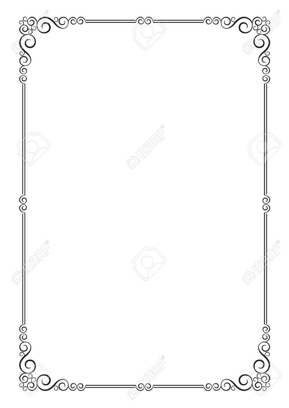 ornate frame for diploma certificate advertisement a4 page